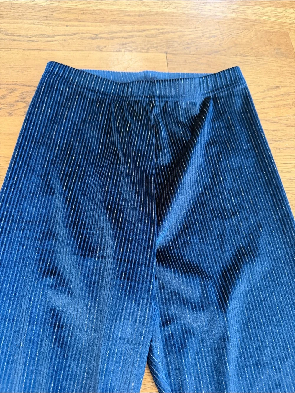 Old Navy Navy Ribbed Flare Leggings girls size large 10/12